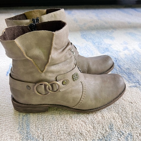 RIEKER PEGGY 98 DIESEL SUEDE LEATHER STUDDED MOTO ANKLE BOOTS SIZE 8 - Picture 15 of 15